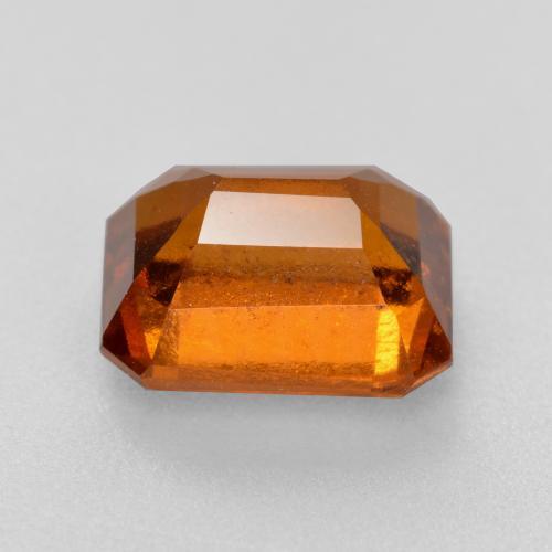 Granate hessonita naranja natural de 2,95 ct, corte esmeralda, VS-SI