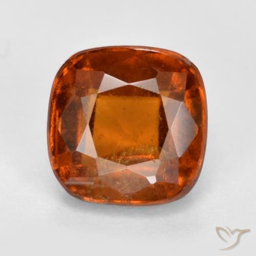 2.33ct Natural Ámbar naranja granate hessonita, Forma Cojín, SI