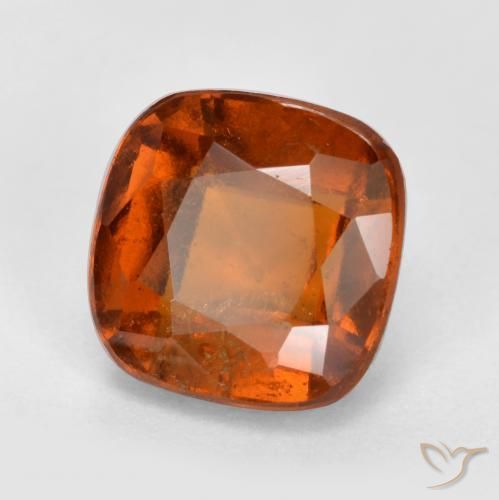 granate hessonita Ámbar naranja natural de 2.33 ct, Forma Cojín, SI