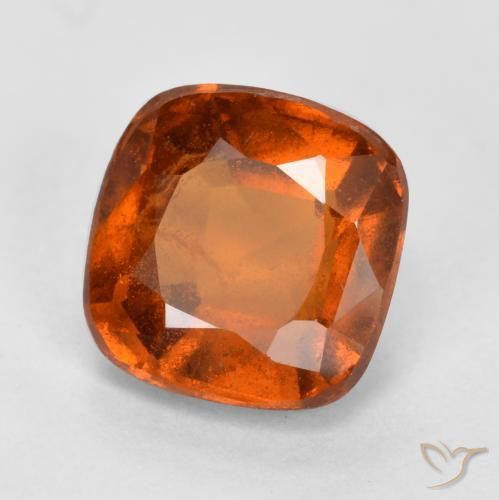 granate hessonita Naranja oscuro natural de 2.05 ct, Forma Cojín, SI