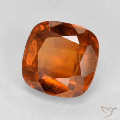 granate hessonita Naranja oscuro natural de 2.10 ct, Forma Cojín, VS-SI