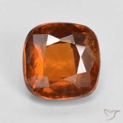 2.05ct Natural Ámbar naranja granate hessonita, Forma Cojín, SI