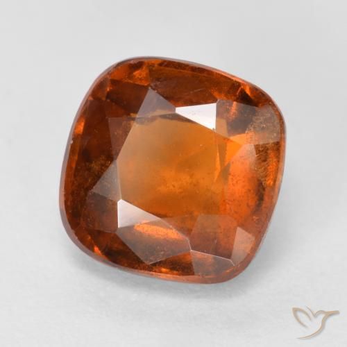 granate hessonita Ámbar naranja natural de 2.05 ct, Forma Cojín, SI