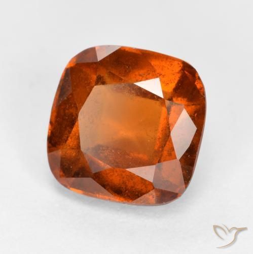 granate hessonita Naranja oscuro natural de 2.01 ct, Forma Cojín, SI