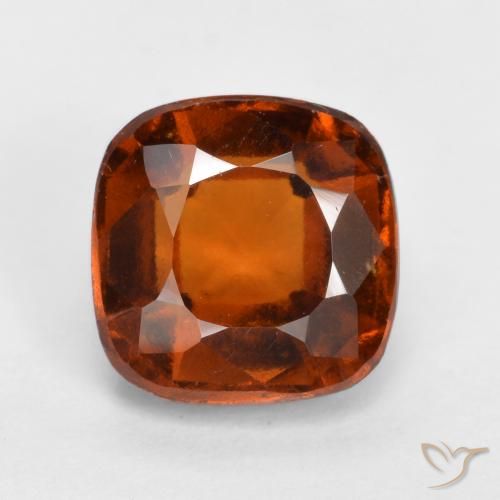 2.08ct Natural Ámbar naranja granate hessonita, Forma Cojín, VS