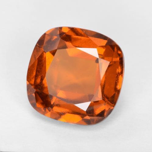 Granate hessonita naranja natural de 1,98 ct, corte cojín, VS