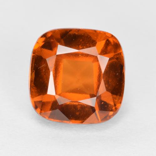 Granate hessonita naranja natural de 2,18 ct, corte cojín, VVS-VS