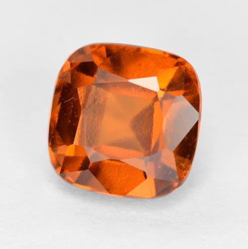 Granate hessonita naranja natural de 2,18 ct, corte cojín, VVS-VS