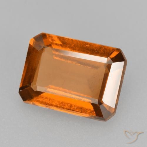 1.84ct Natural Naranja medio granate hessonita, corte esmeralda, VS-SI