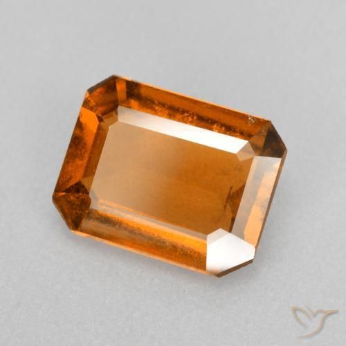granate hessonita Naranja medio natural de 1.98 ct, corte esmeralda, VS-SI