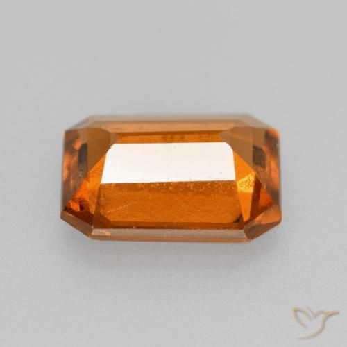 granate hessonita Naranja medio natural de 1.98 ct, corte esmeralda, VS-SI