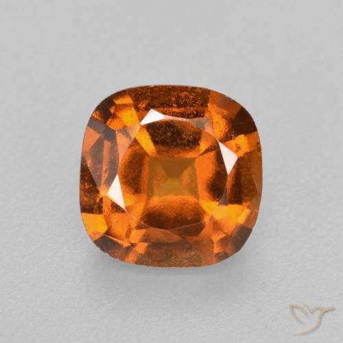 1.57ct Natural Naranja medio granate hessonita, Forma Cojín, VS-SI