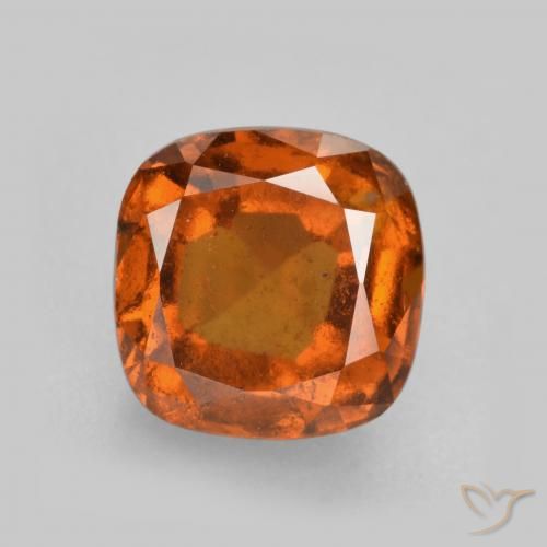 2.32ct Natural Ámbar naranja granate hessonita, Forma Cojín, VS-SI