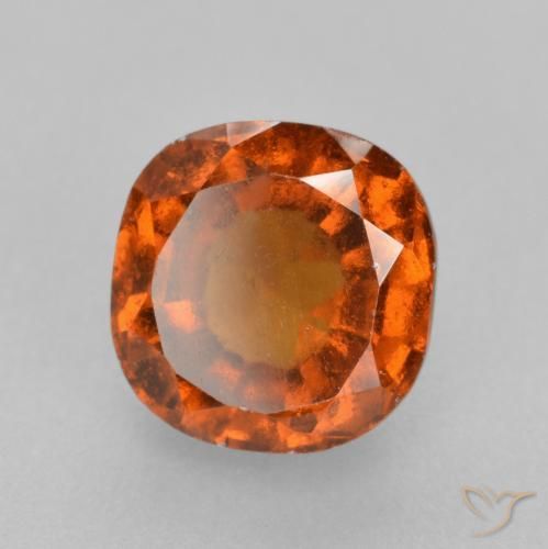 granate hessonita Naranja rojizo natural de 2.08 ct, Forma Cojín, VS-SI