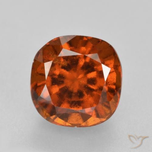 2.19ct Natural Ámbar naranja granate hessonita, Forma Cojín, VS-SI