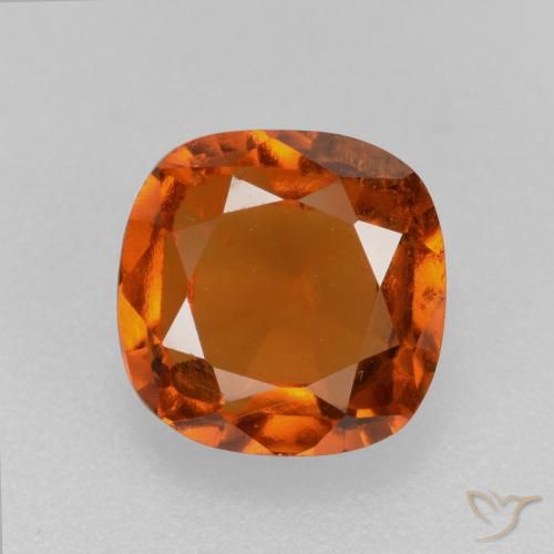 2.13ct Natural Naranja medio granate hessonita, Forma Cojín, VS-SI