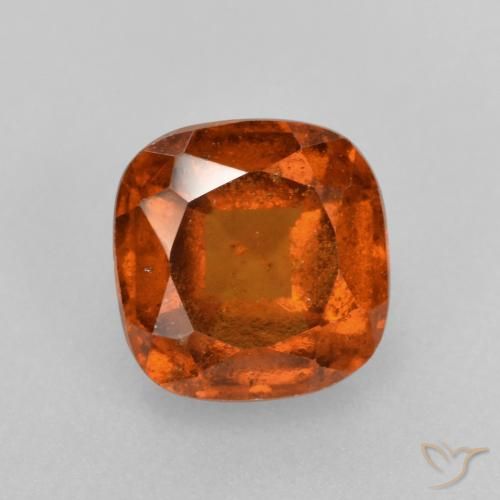 2.01ct Natural Naranja medio granate hessonita, Forma Cojín, VS-SI