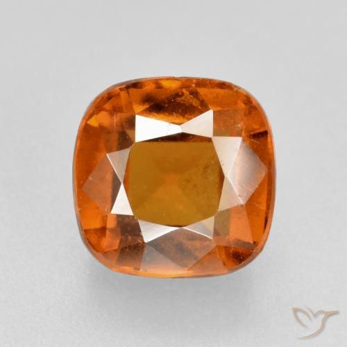 2.26ct Natural Naranja oscuro granate hessonita, Forma Cojín, VS-SI
