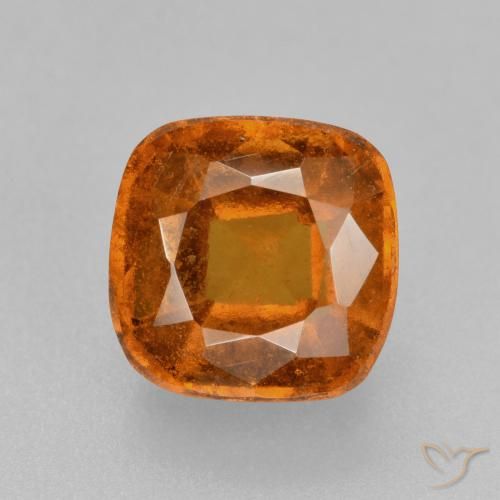2.29ct Natural Naranja rojizo granate hessonita, Forma Cojín, VS-SI