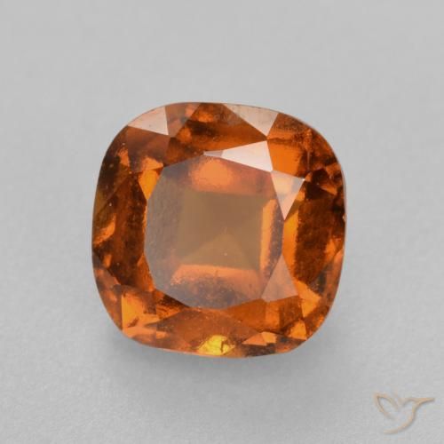 granate hessonita Naranja oscuro medio natural de 2.01 ct, Forma Cojín, VS-SI