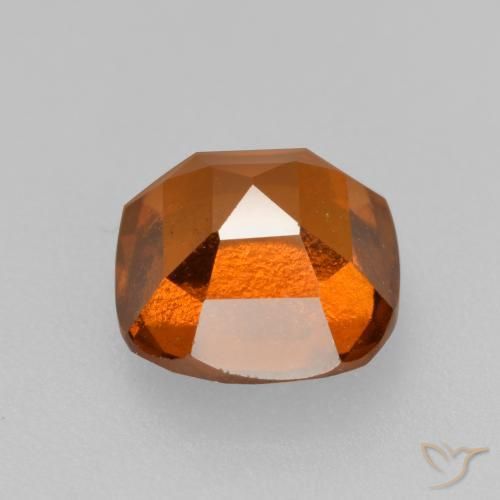 granate hessonita Naranja oscuro medio natural de 2.01 ct, Forma Cojín, VS-SI