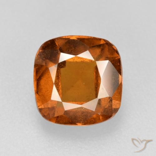 2.19ct Natural Naranja oscuro granate hessonita, Forma Cojín, VS-SI