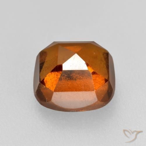 granate hessonita Naranja oscuro natural de 2.19 ct, Forma Cojín, VS-SI