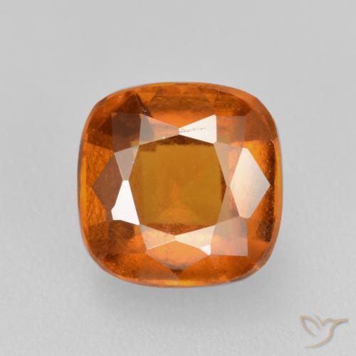 2.16ct Natural Naranja oscuro granate hessonita, Forma Cojín, VS-SI