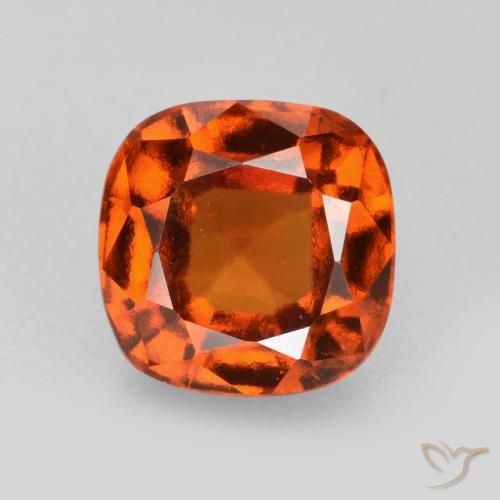 2.08ct Natural Naranja fuego granate hessonita, Forma Cojín, VS