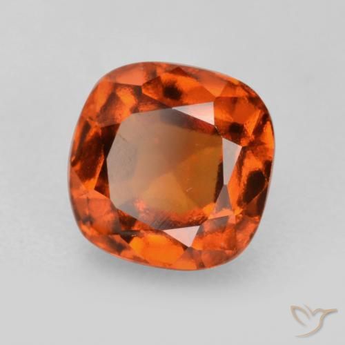 granate hessonita Naranja fuego natural de 2.08 ct, Forma Cojín, VS
