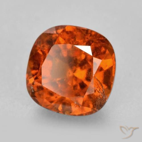 granate hessonita Naranja oscuro natural de 2.08 ct, Forma Cojín, SI