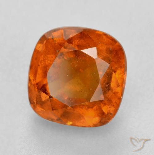 granate hessonita Naranja medio natural de 2.22 ct, Forma Cojín, SI