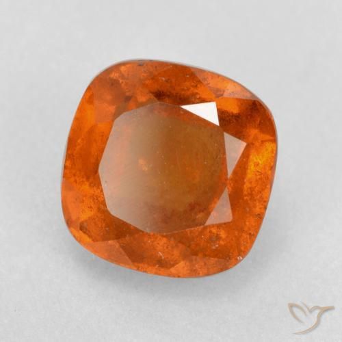 granate hessonita Naranja medio natural de 2.19 ct, Forma Cojín, SI