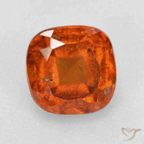 2.02ct Natural Naranja fuego granate hessonita, Forma Cojín, SI