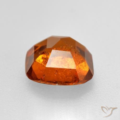 granate hessonita Ámbar naranja natural de 1.59 ct, Forma Cojín, SI