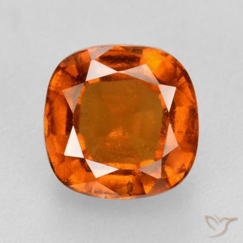 1.95ct Natural Naranja fuego granate hessonita, Forma Cojín, VS-SI