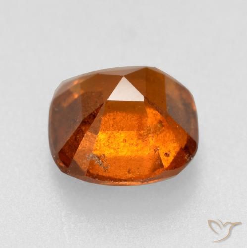 granate hessonita Ámbar naranja natural de 1.64 ct, Forma Cojín, SI