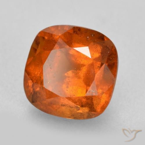 granate hessonita Ámbar naranja natural de 2.14 ct, Forma Cojín, SI