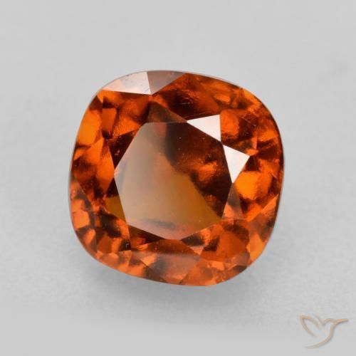 granate hessonita Naranja oscuro natural de 2.55 ct, Forma Cojín, VS