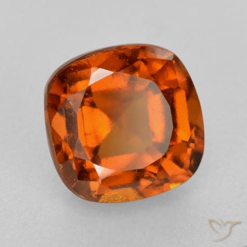 granate hessonita Naranja oscuro natural de 2.17 ct, Forma Cojín, VS