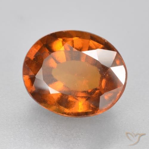 granate hessonita Naranja oscuro natural de 2.25 ct, Ovalada, VS