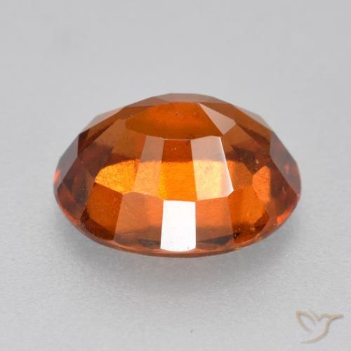 granate hessonita Naranja oscuro natural de 2.25 ct, Ovalada, VS
