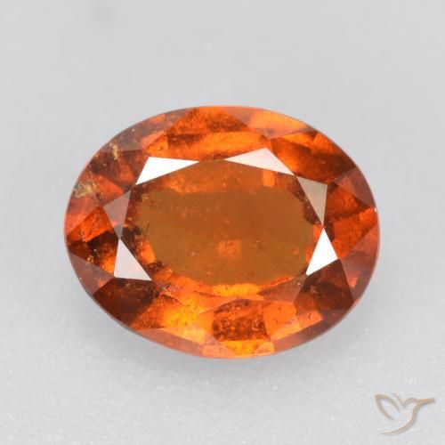1.81ct Natural Naranja oscuro Granate Hessonita, Ovalada, SI