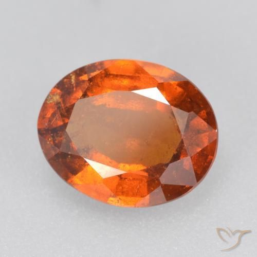 granate hessonita Naranja oscuro natural de 1.81 ct, Ovalada, SI