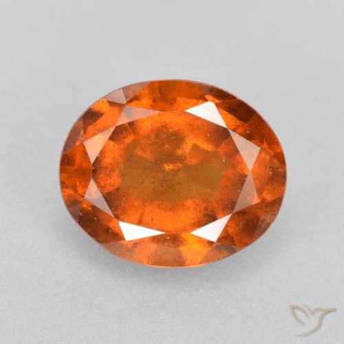 1.97ct Natural Naranja medio Granate Hessonita, Ovalada, SI