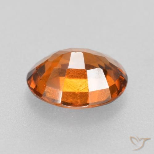 Granate hessonita naranja natural de 1,47 ct, corte óvalo, VVS-VS