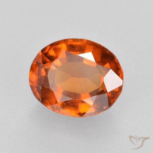 granate hessonita Naranja oscuro natural de 1.77 ct, Ovalada, VS-SI