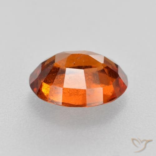granate hessonita Naranja oscuro natural de 1.77 ct, Ovalada, VS-SI