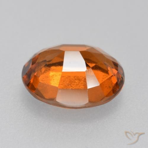 granate hessonita Naranja oscuro natural de 1.92 ct, Ovalada, VVS-VS