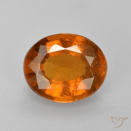 2.23ct Natural Naranja oscuro medio Granate Hessonita, Ovalada, VS-SI